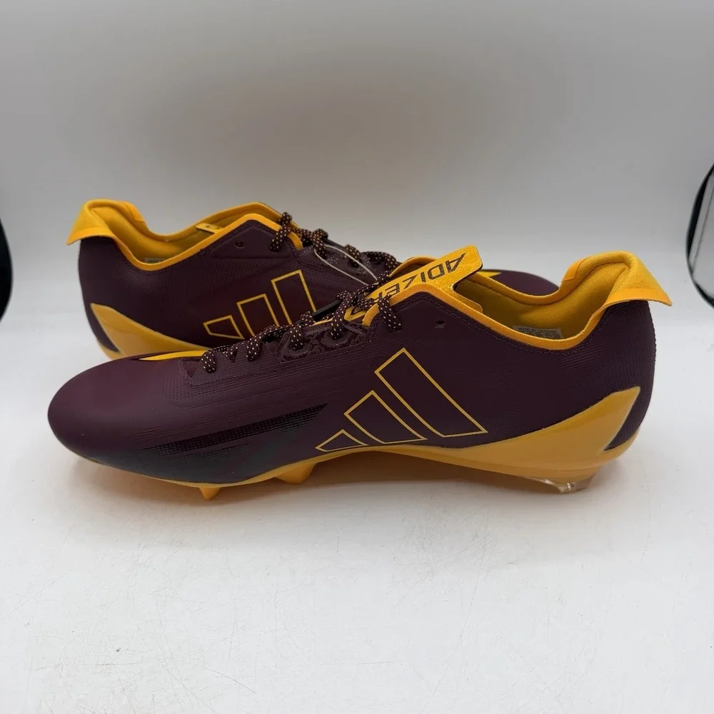 Adidas SM adizero Electric Football Cleats Mens Sz 13.5 Burgundy/Gold JQ6498 NWT